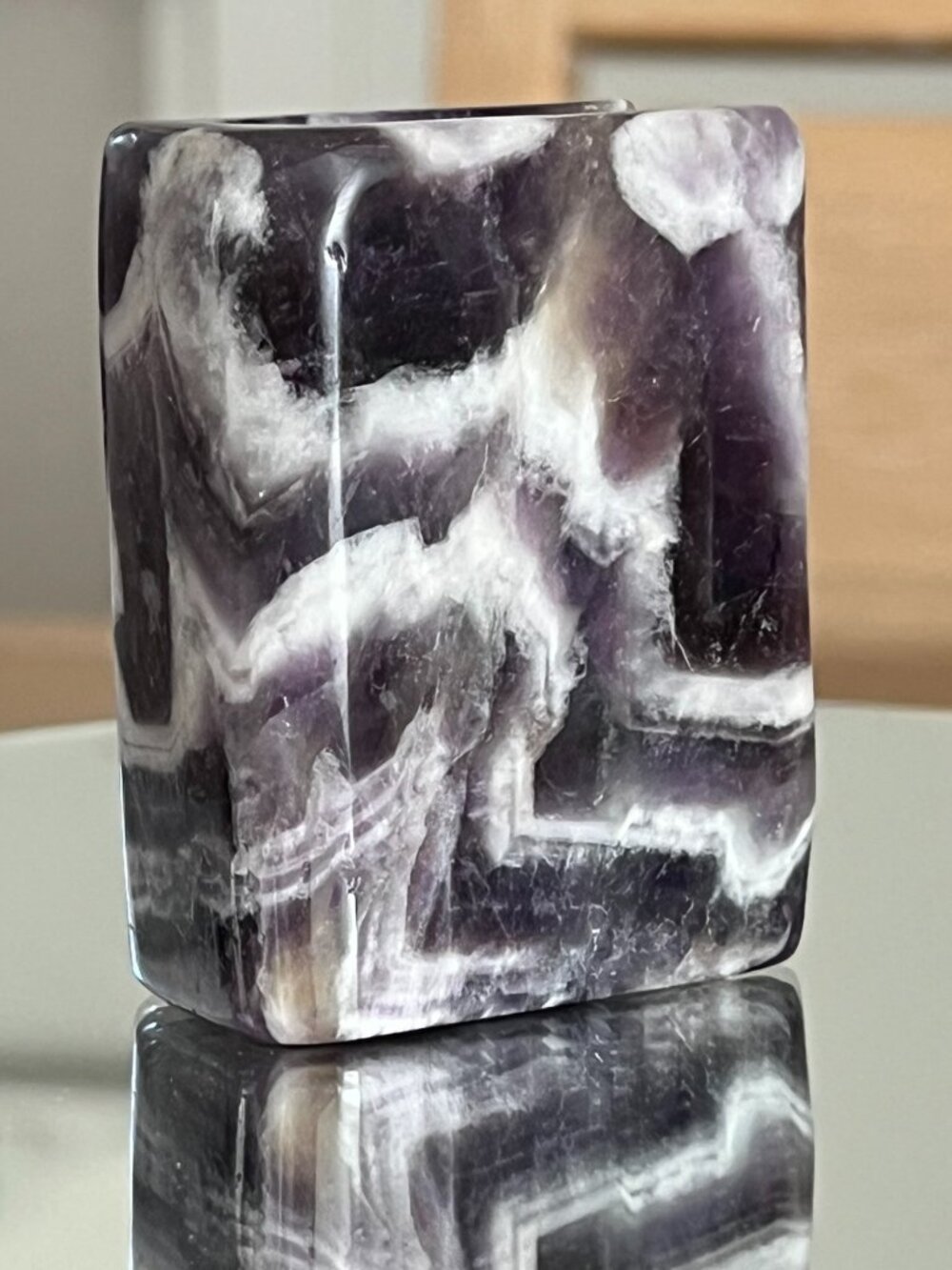 Dream Amethyst Hand-Carved Mini Book